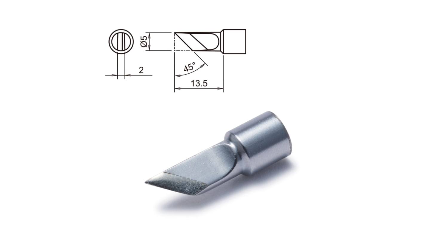 Punta saldatore Hakko T32-K, serie T32, 5 mm, forma: Coltello, angolo 45°