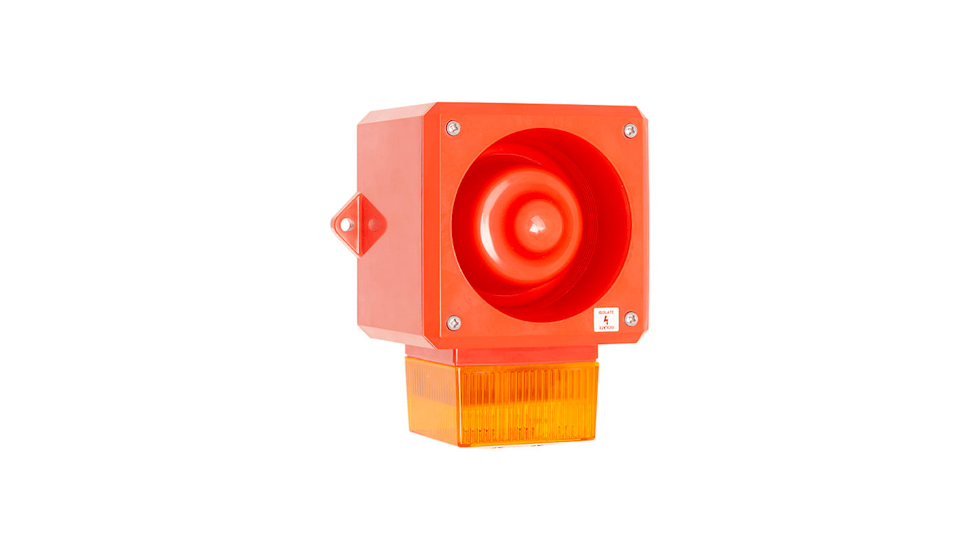 Segnalatore acustico e luminoso Clifford & Snell serie YL50, Ambra, 230 V CA, 112dB a 1 m, IP66