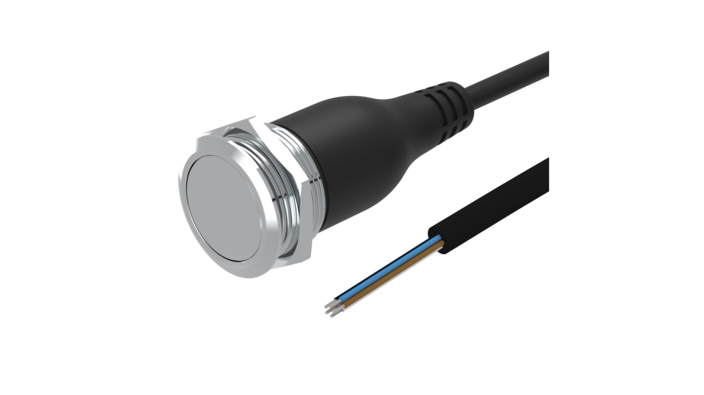 EAO 82 Series Illuminated Push Button Switch, Momentary, Panel Mount, 22mm Cutout, 1CO, Red LED, 35V, IP65, IP67