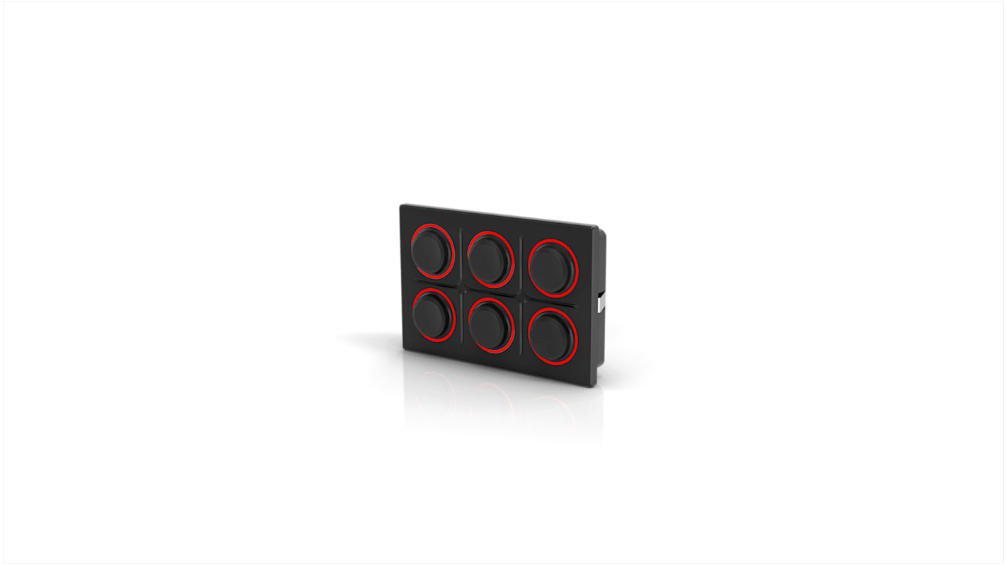 EAO Tastatur, 6 Taster, belyst, IP6K9K