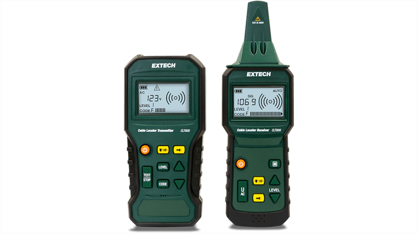 Localizzatore cavi Extech, display LCD, CAT III 450V