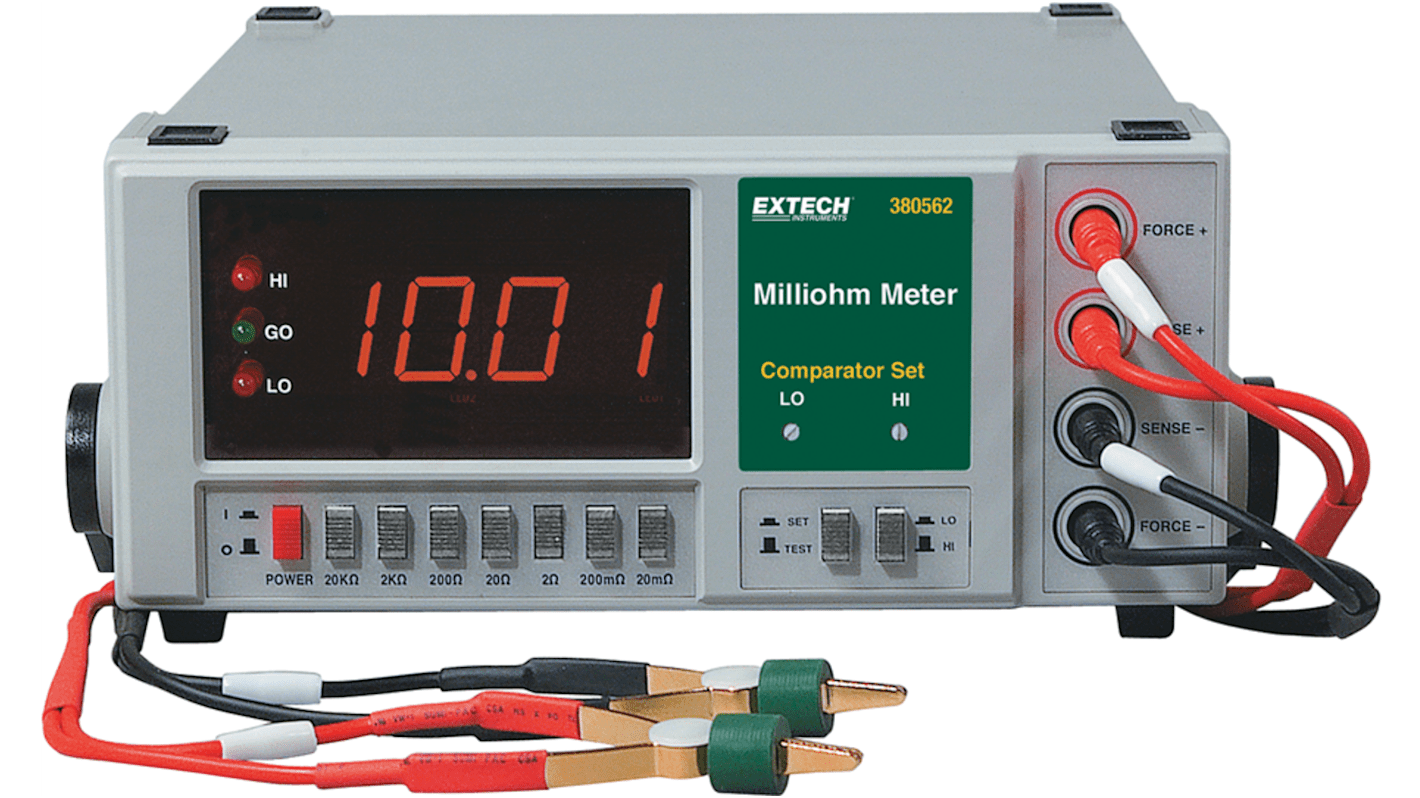 Extech 380562 Ohmmeter, 20000 Max, 4 Wire