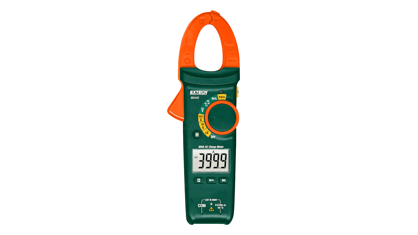 Extech MA440 Clamp Meters, Max Current 400A ac CAT III 600V