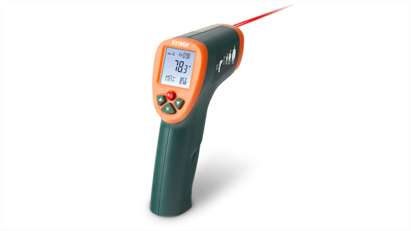 Extech IR270 Infrared Thermometer, -4°F Min, +1202°F Max, ±1 % Accuracy