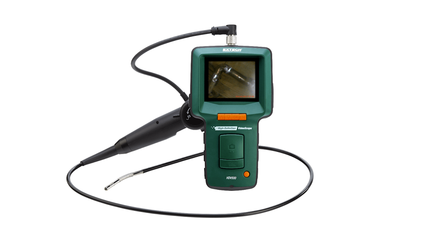 Extech HDV540 6mm probe Inspection Camera, 1m Probe Length, 320 x 240pixels Resolution, LED Illumination