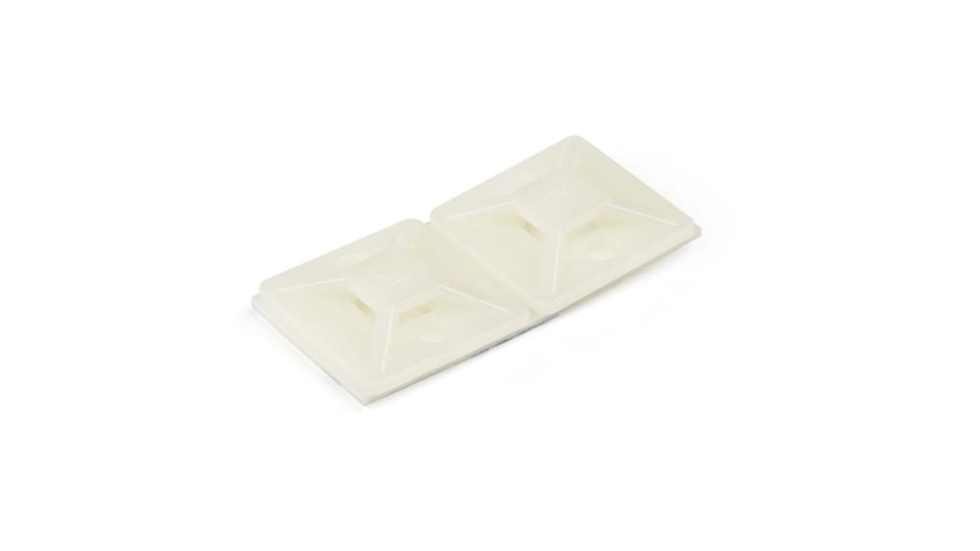 StarTech.com Self Adhesive White Cable Tie Mount 20 mm x 20mm, 4.6mm Max. Cable Tie Width