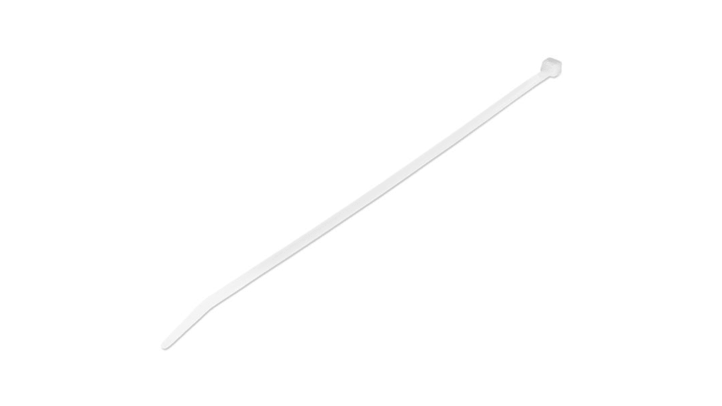 StarTech.com Cable Tie, Cable Ties, 250mm x 2 mm, White Nylon, Pk-1000pack