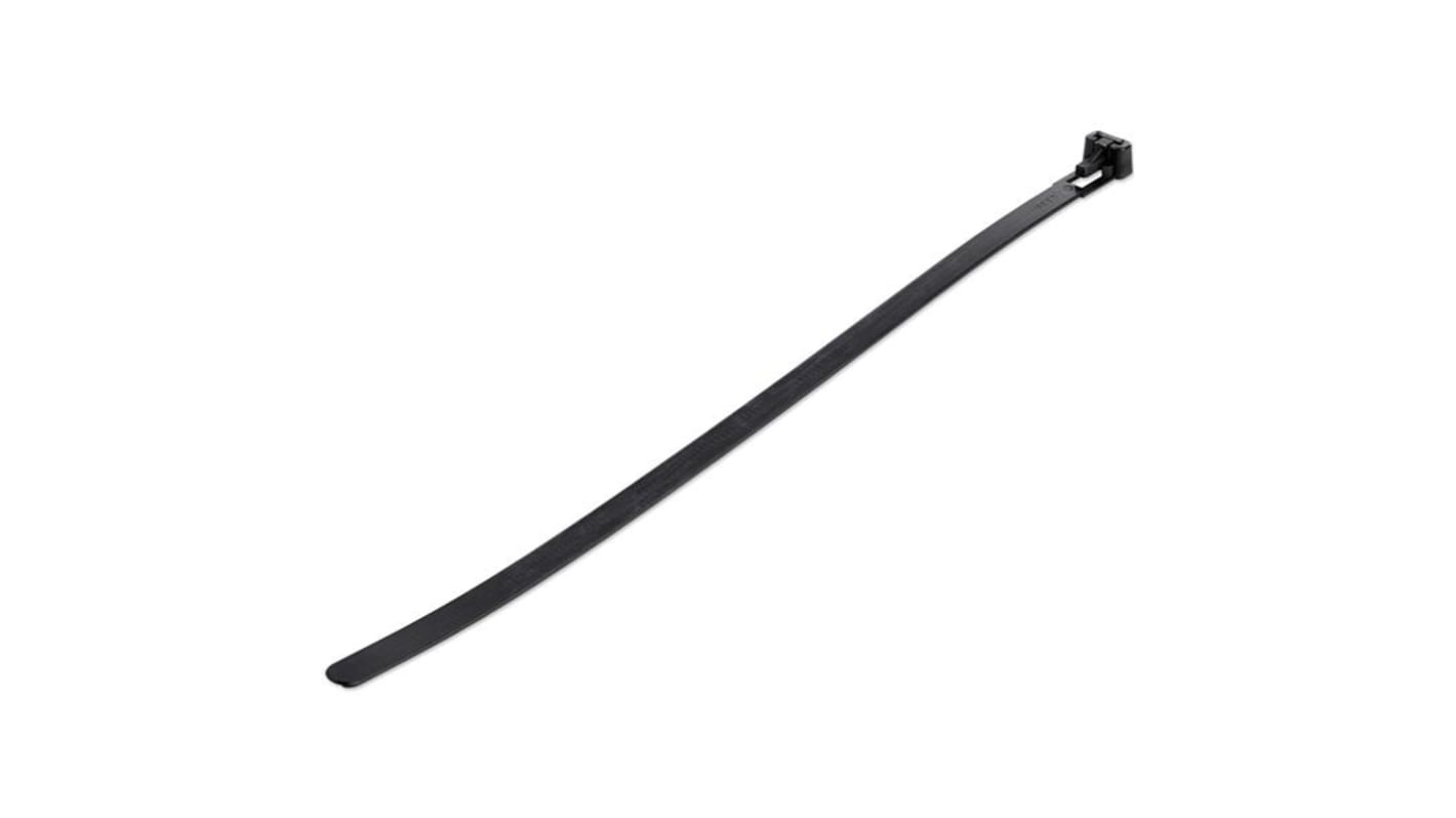 StarTech.com Cable Tie, Reusable Cable Ties, 250mm x 8 mm, Black Nylon, Pk-100pack