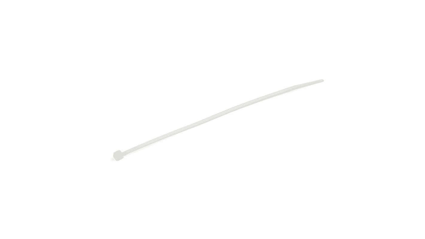 StarTech.com Cable Tie, Cable Ties, 150mm x 2 mm, White Nylon, Pk-100pack