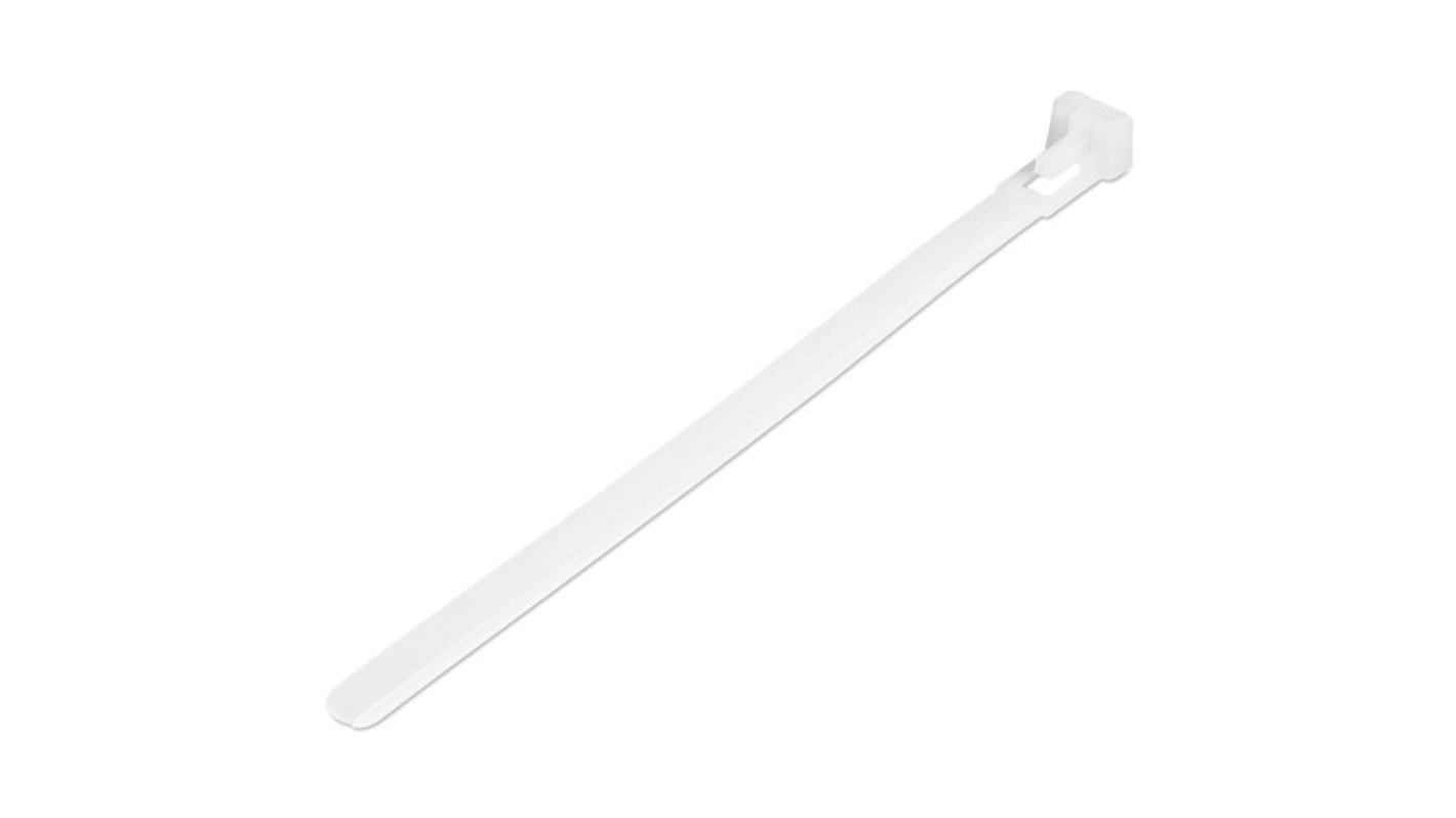 StarTech.com Cable Tie, Reusable Cable Ties, 150mm x 8 mm, White Nylon, Pk-100pack