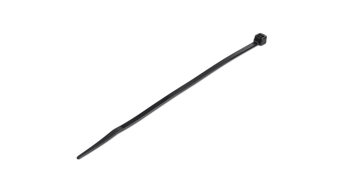 StarTech.com Cable Tie, Cable Ties, 150mm x 2 mm, Black Nylon, Pk-100pack