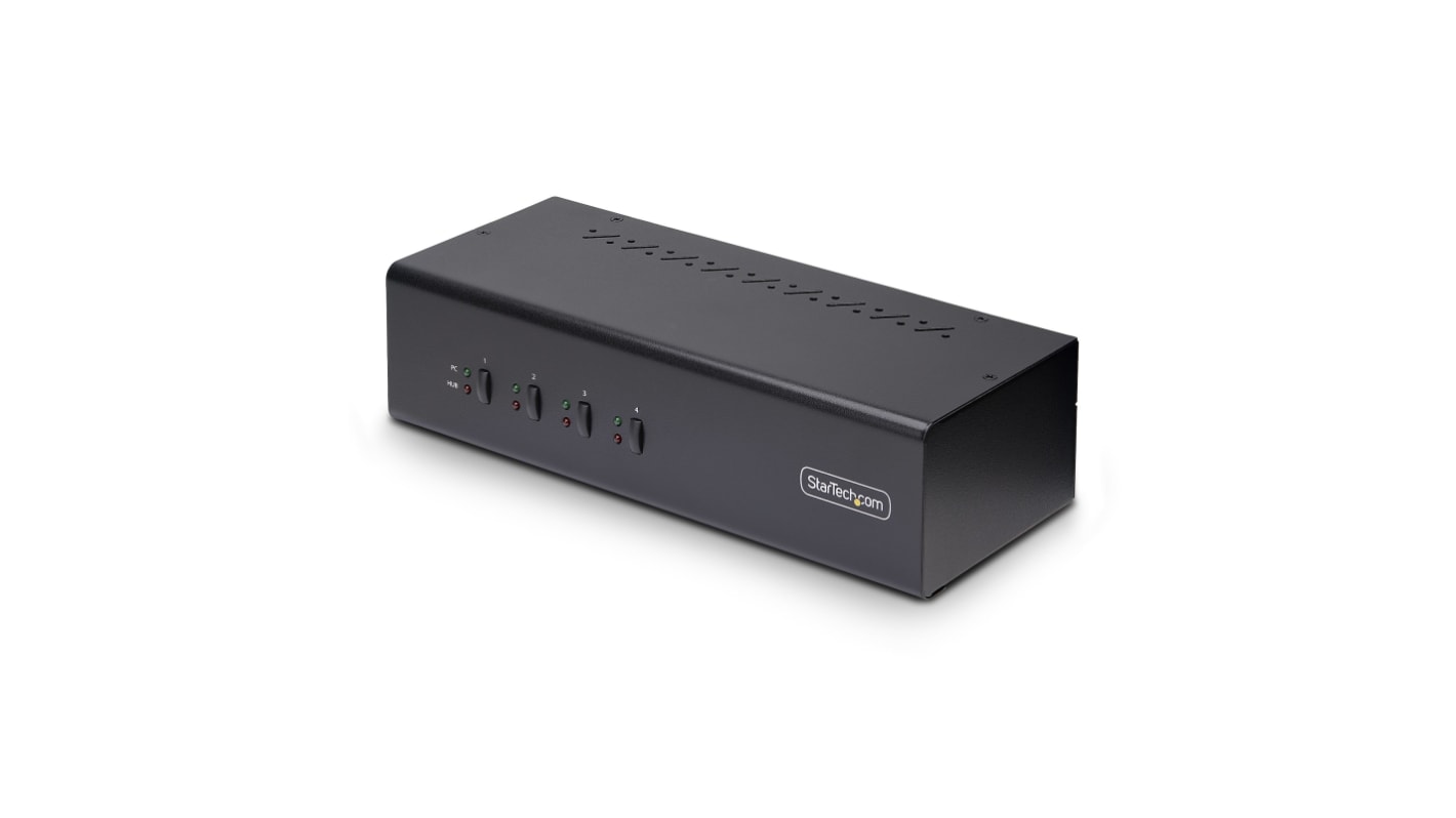 StarTech.com 4 Port Dual Monitor USB DisplayPort KVM Switch, 3.5 mm Stereo 3840 x 2160 Maximum Resolution