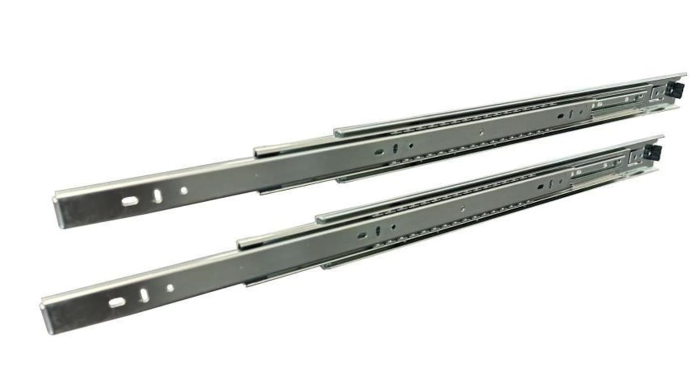 RS PRO Skuffeglidebeslag, Zinkbelagt stål, Zink, 250mm lukket længde, 32kg belastning