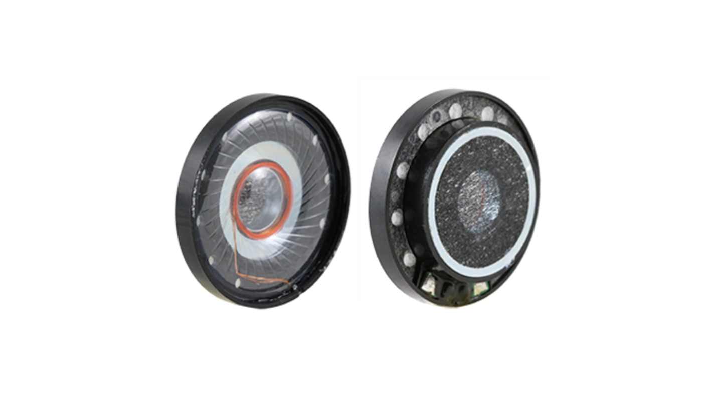 RS PRO 0.04W微型扬声器, 9.3mm直径, 8Ω, 122dB