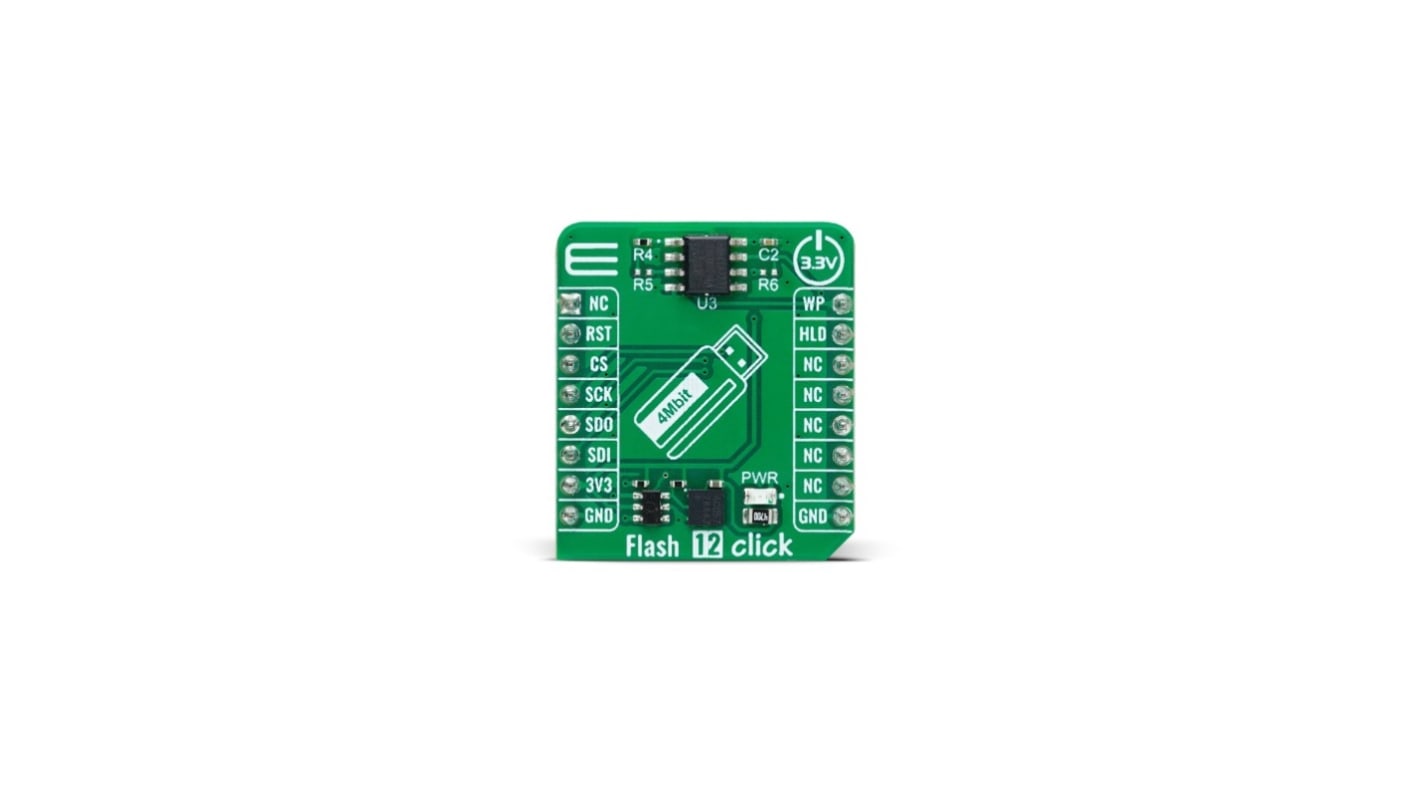 MikroElektronika MIKROE-6036, Add-On Board Flash Flash Memory Board for AT25EU0041A for MikroBUS Socket