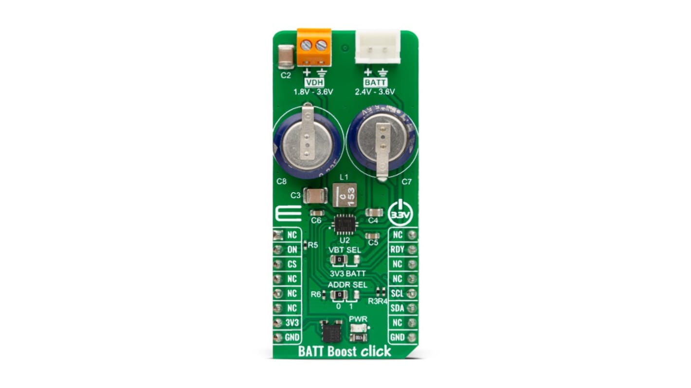 MikroElektronika Add-On Board Boost Controller for CR2032 for MikroBUS Socket