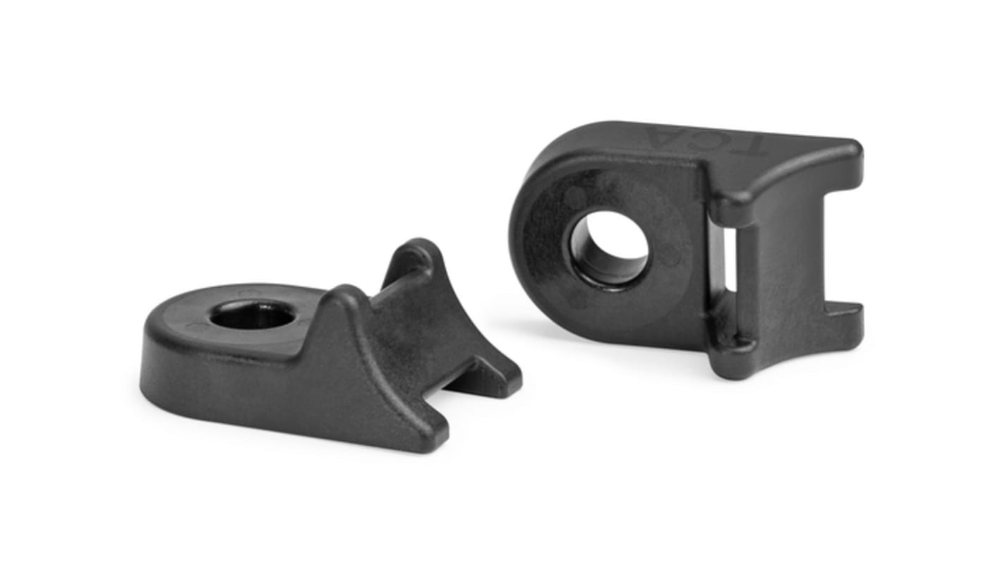HellermannTyton Black Cable Tie Mount 24 mm x 38mm, 13.5mm Max. Cable Tie Width