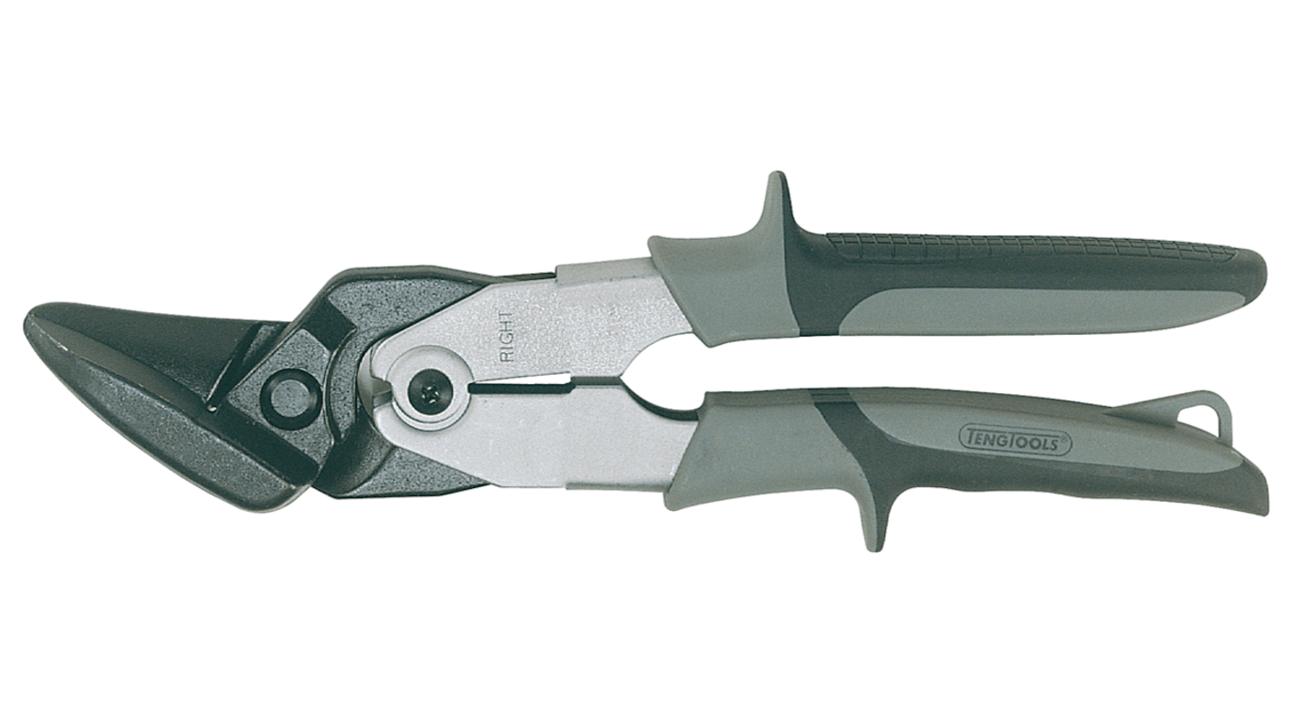 Teng Tools 铁皮剪, 可切割不锈钢、 钢, 250 mm总长, 能切割达1.5 mm
