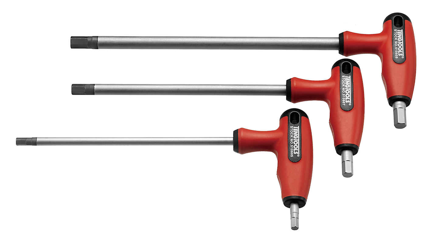 Teng Tools T-handle Metric Hex Key, 3mm