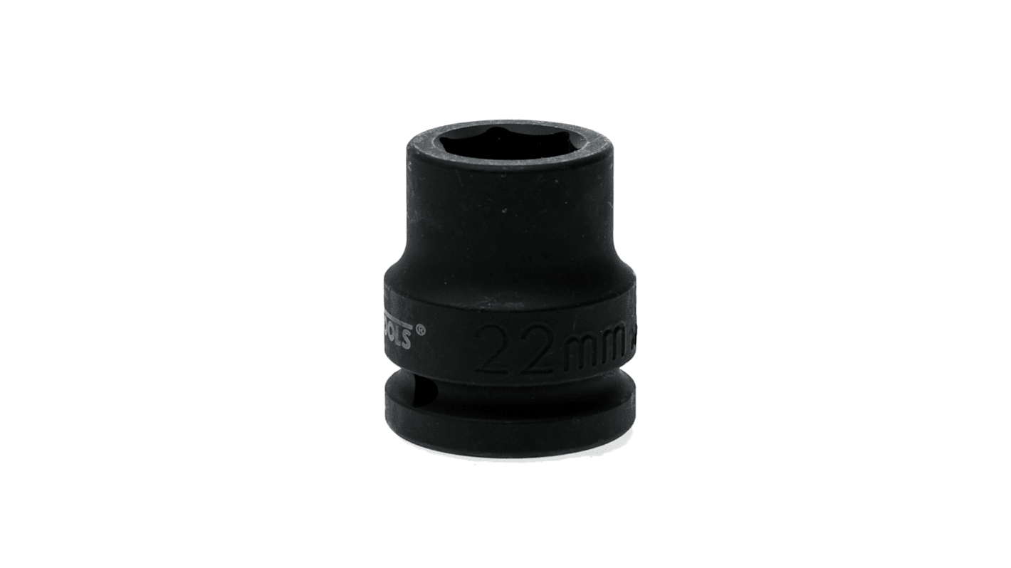 Teng Tools 22mm, 3/4 Drive Impact Socket, 50 mm length