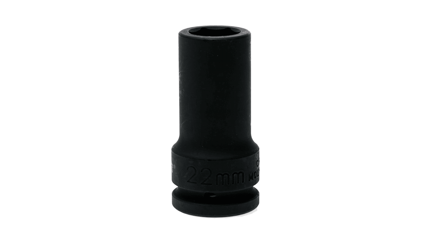 Teng Tools 22mm, 3/4 Drive Impact Socket, 95 mm length
