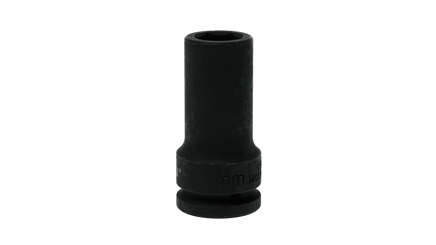 Teng Tools 21mm, 3/4 Drive Impact Socket, 95 mm length