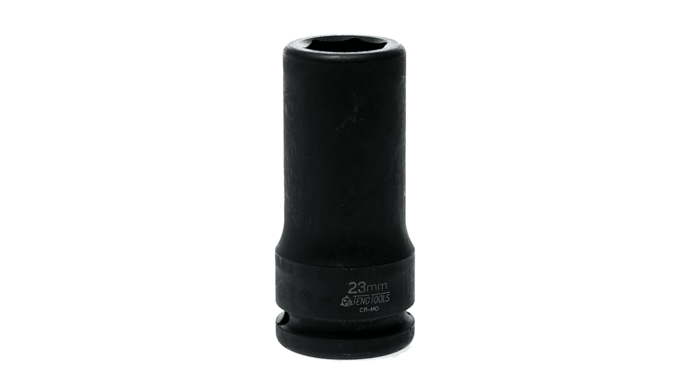 Teng Tools 23mm, 3/4 Drive Impact Socket, 95 mm length
