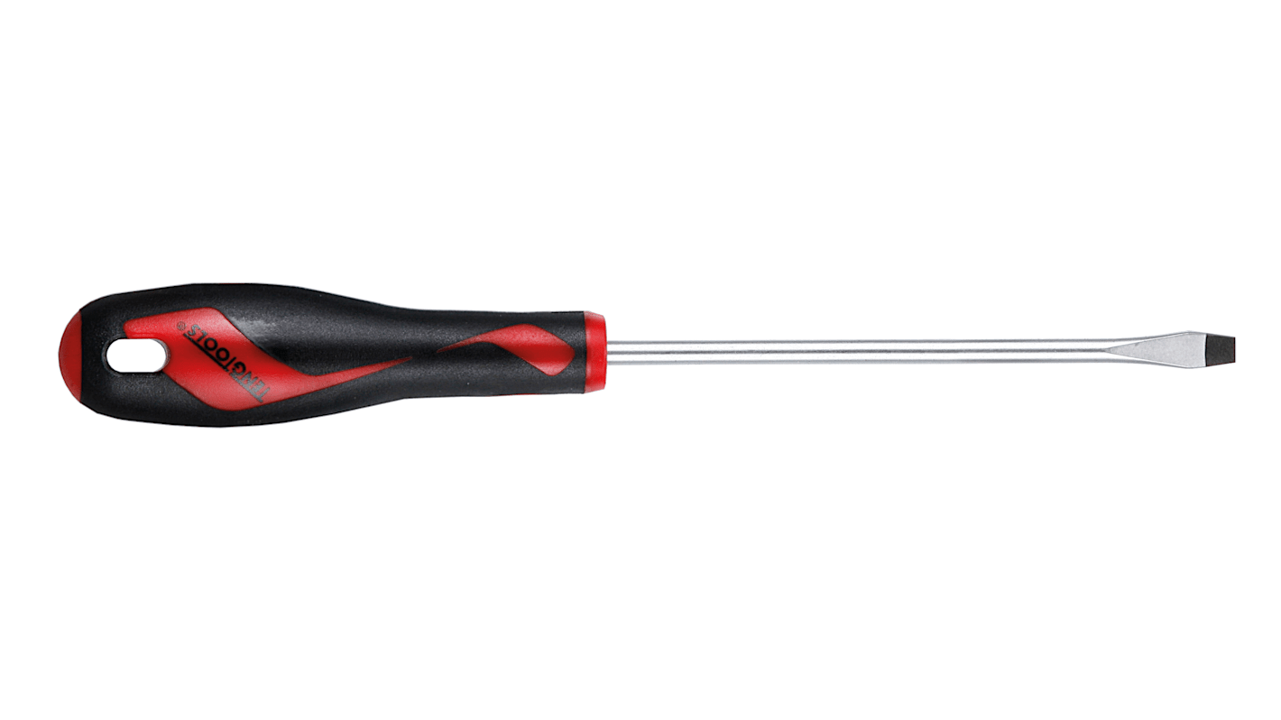Teng Tools Flat  Screwdriver, 1.6 x 10.0 mm Tip, 200 mm Blade, 325 mm Overall