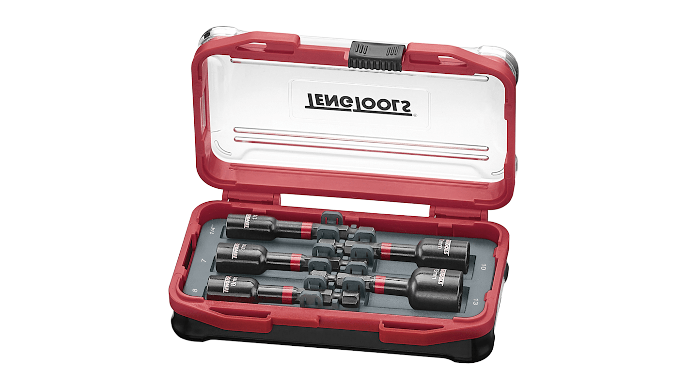 Teng Tools Hexagon Nut Driver Set, 87.8 mm Overall