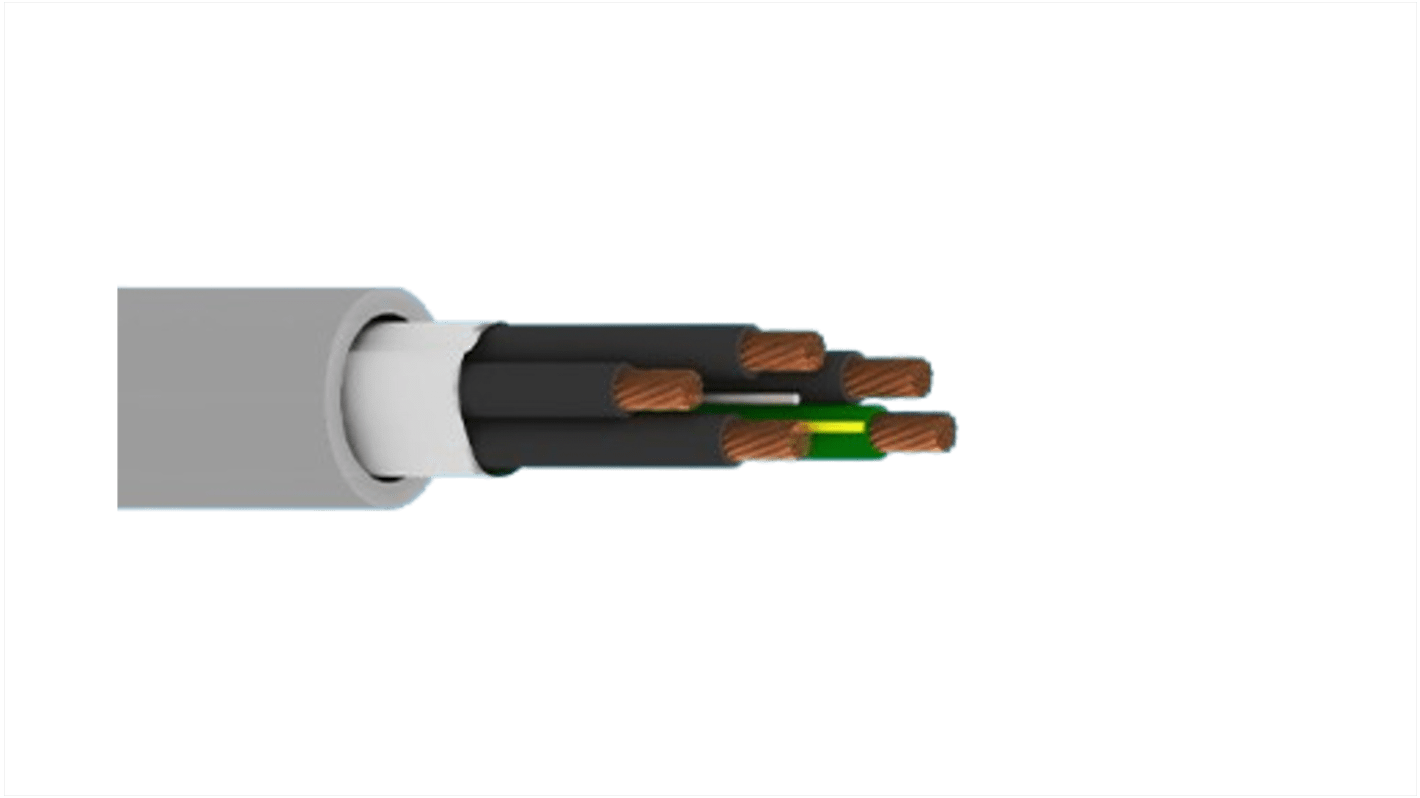 Alpha Wire Xtra-Guard Flex Multicore Cable, 5 Cores, 0.5 mm², Unscreened, 1000ft, Grey Thermoplastic Elastomers TPE