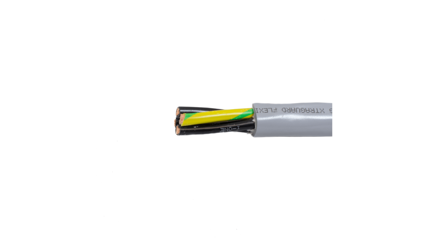 Alpha Wire 4芯电缆, 0.34 mm2, 22 AWG, 无屏蔽, 500ft长, 灰色聚氯乙烯 PVC护套