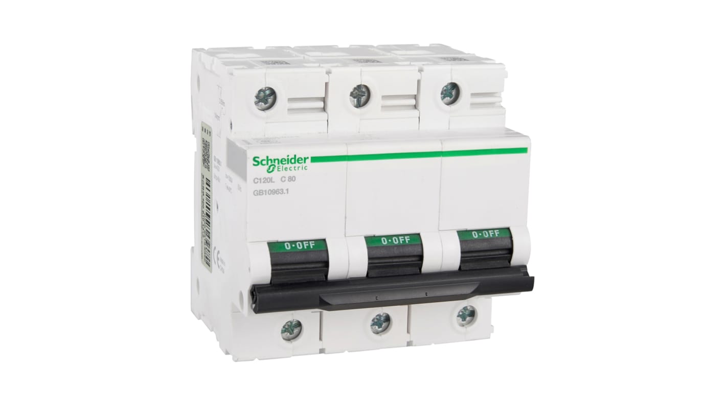 Schneider Electric C型MCB, 3极, 15 KA分断, 80A, 400VAC, Acti9系列