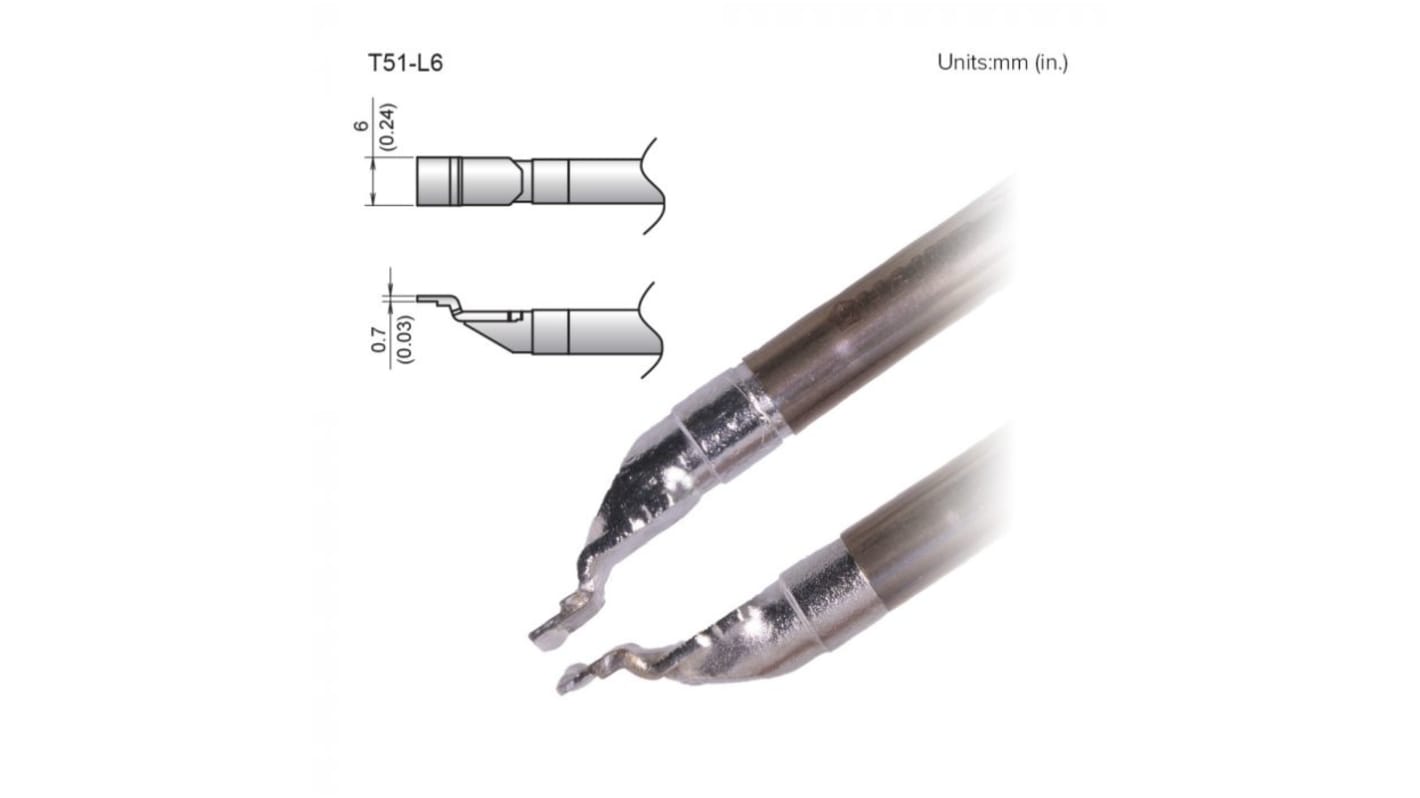 Hakko FX-9705 0.7 mm, 6 mm Soldering Iron Tip for use with FX-9705
