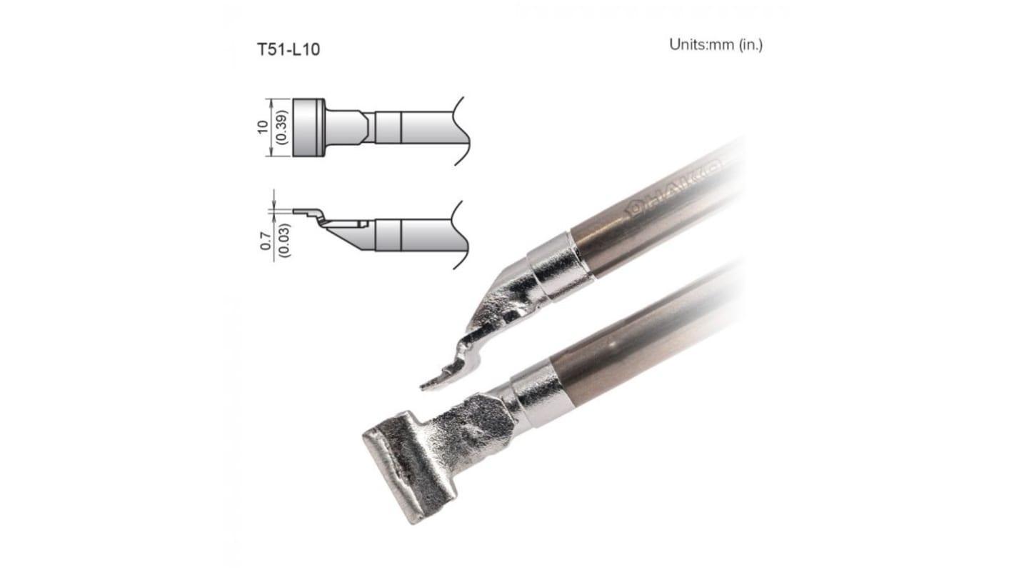 Hakko FX-9705 0.7 mm, 10 mm Soldering Iron Tip for use with FX-9705