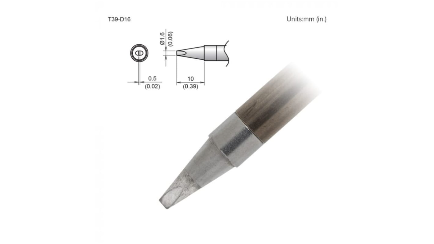 Hakko Loddespids FX-9701/9702 1,6 mm Mejsel, til FX-9701, FX-9702