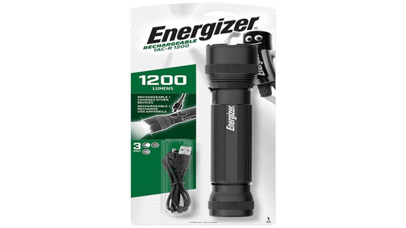 Energizer LED Torch Black - Rechargeable 1200 Lumens