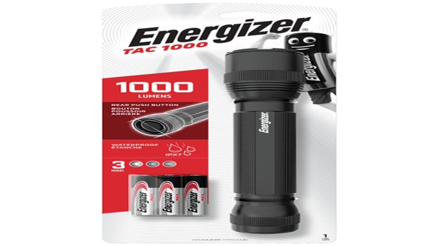 Energizer 手电筒, 100 流明, LED, 黑色, HCHH41