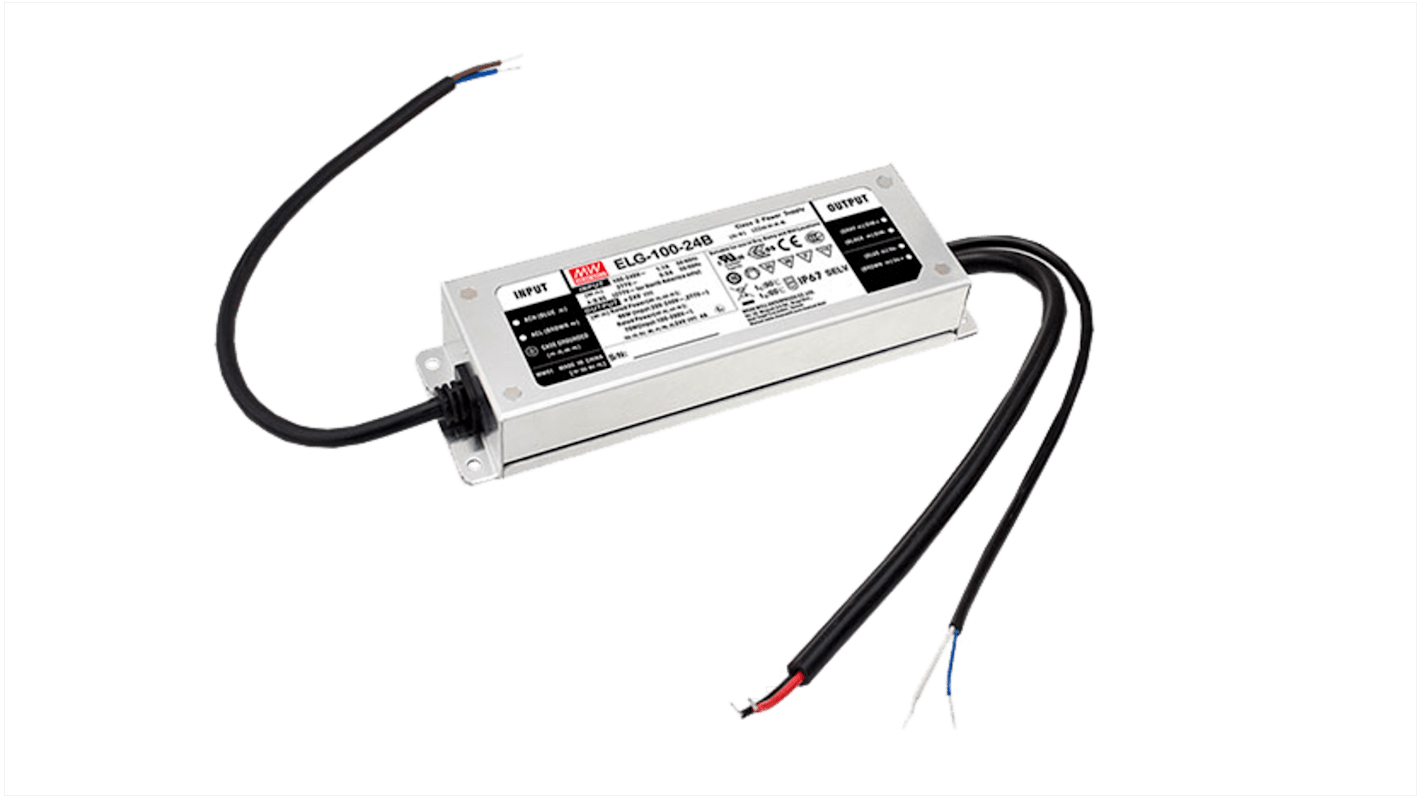 MEAN WELL LED Driver, 143V Output, 100W Output, 700mA Output, Constant Current Dimmable