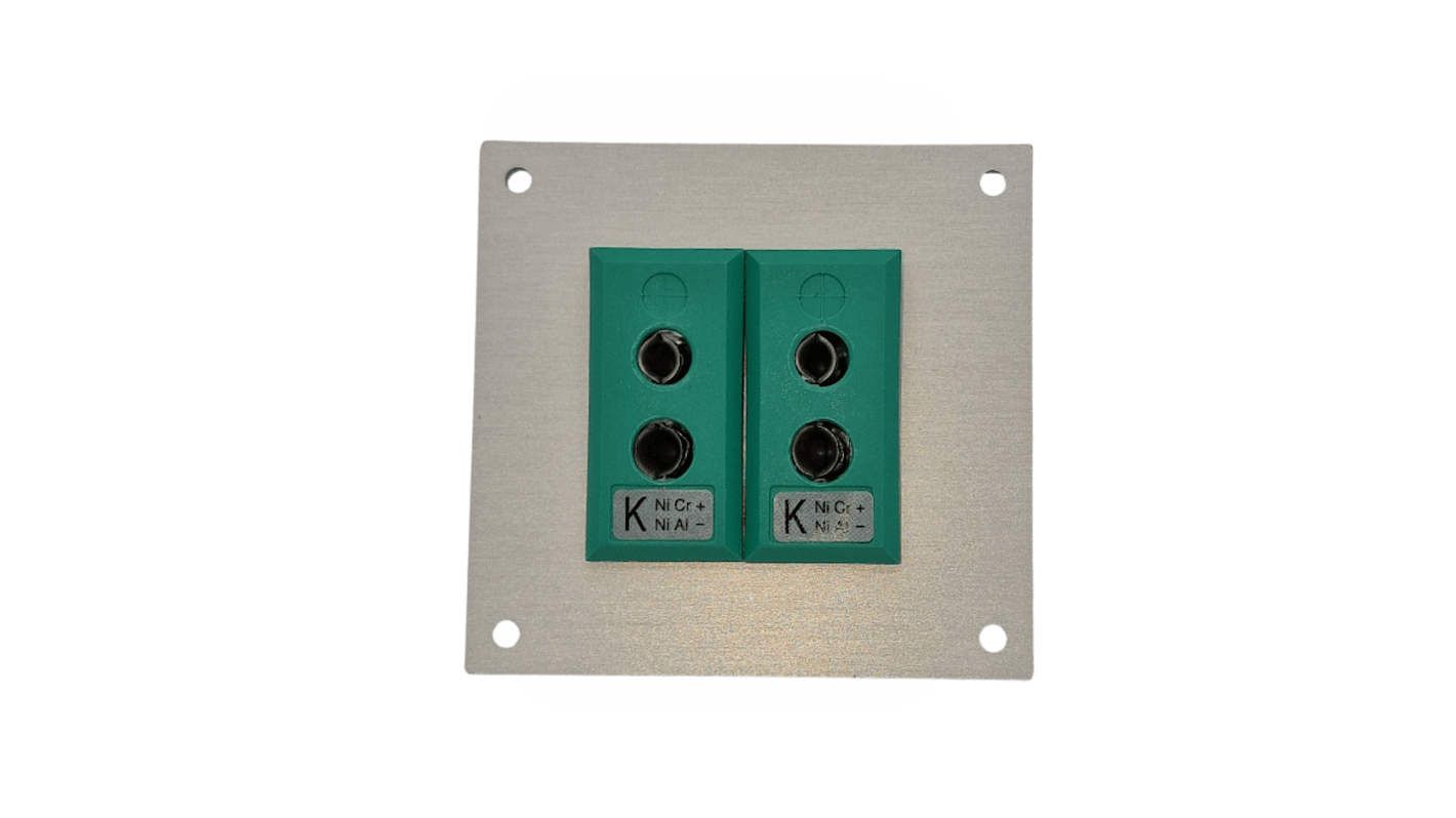 RS PRO Standard Size Thermocouple Connector Panel for Use with Thermocouple K, RoHS Standard