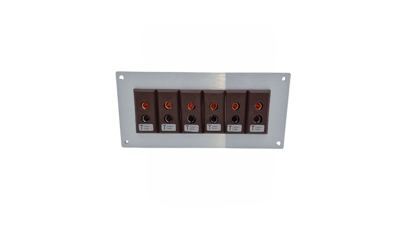 RS PRO Standard Size Thermocouple Connector Panel for Use with Thermocouple T, RoHS Standard