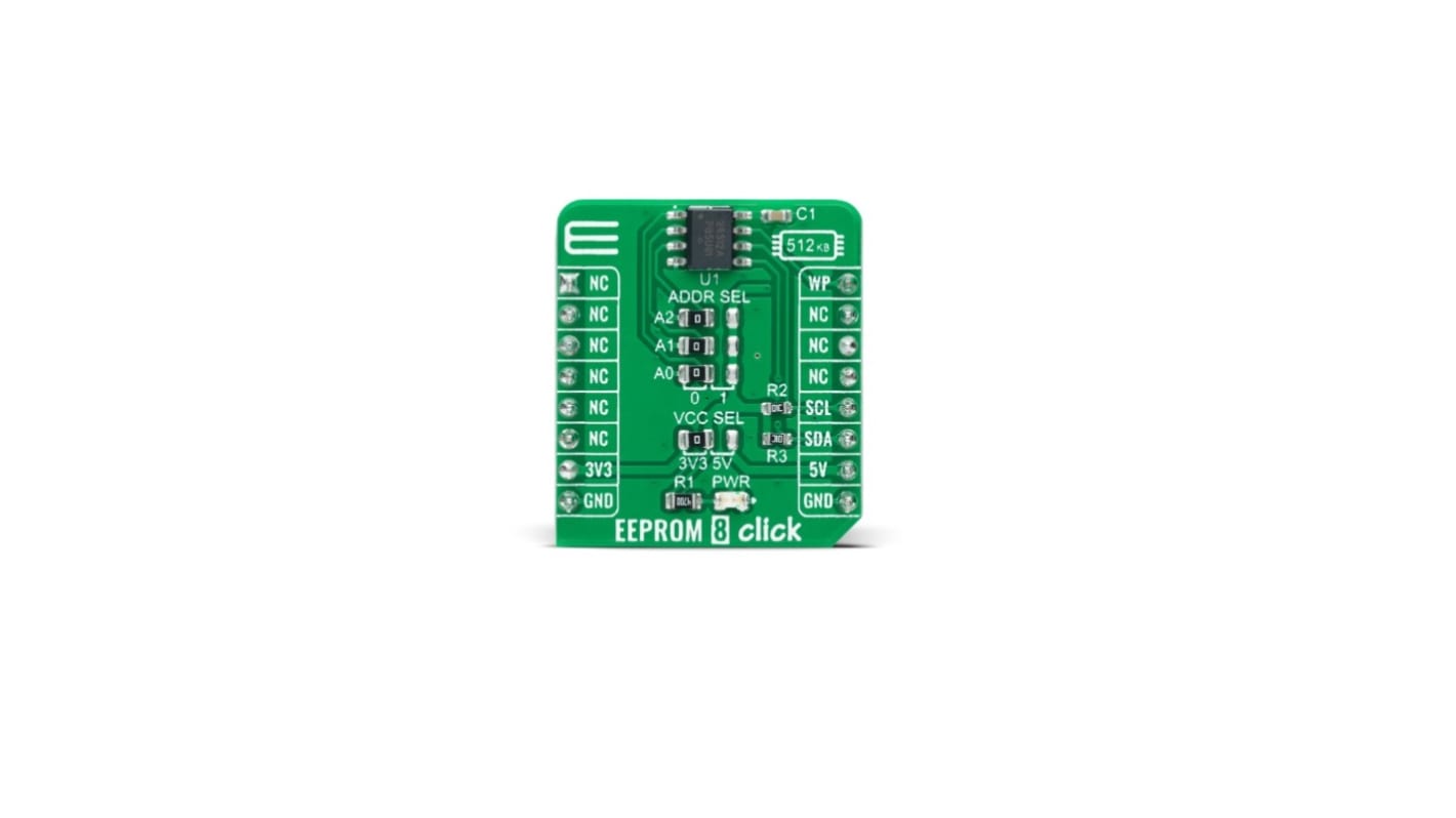 Brand-Rex MIKROE-5073, EEPROM 8 Click EEPROM Development Board for CAV24C512