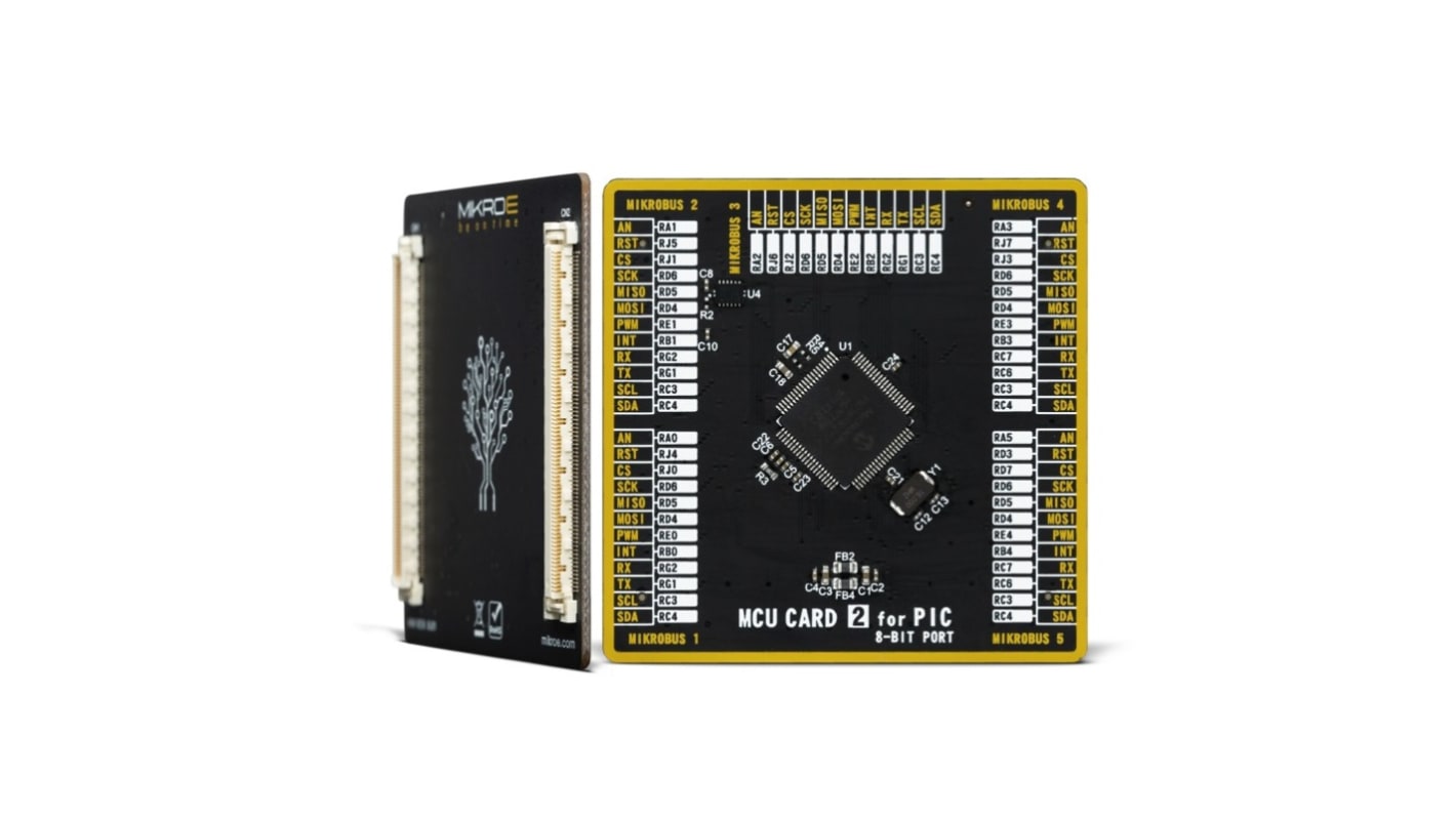 Brand-Rex マイクロコントローラ開発ツール, 開発 ボード, MCU CARD 2 For PIC PIC18F87J11, マイクロコントローラ, MIKROE-4098