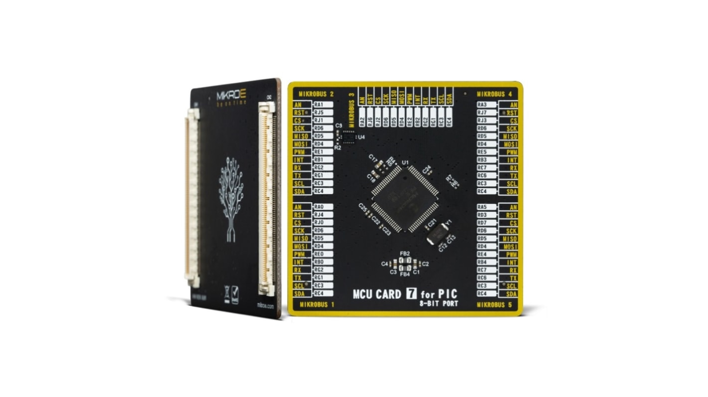 Brand-Rex マイクロコントローラ開発ツール, 開発 ボード, MCU CARD 7 For PIC PIC18F86J50, マイクロコントローラ, MIKROE-4040