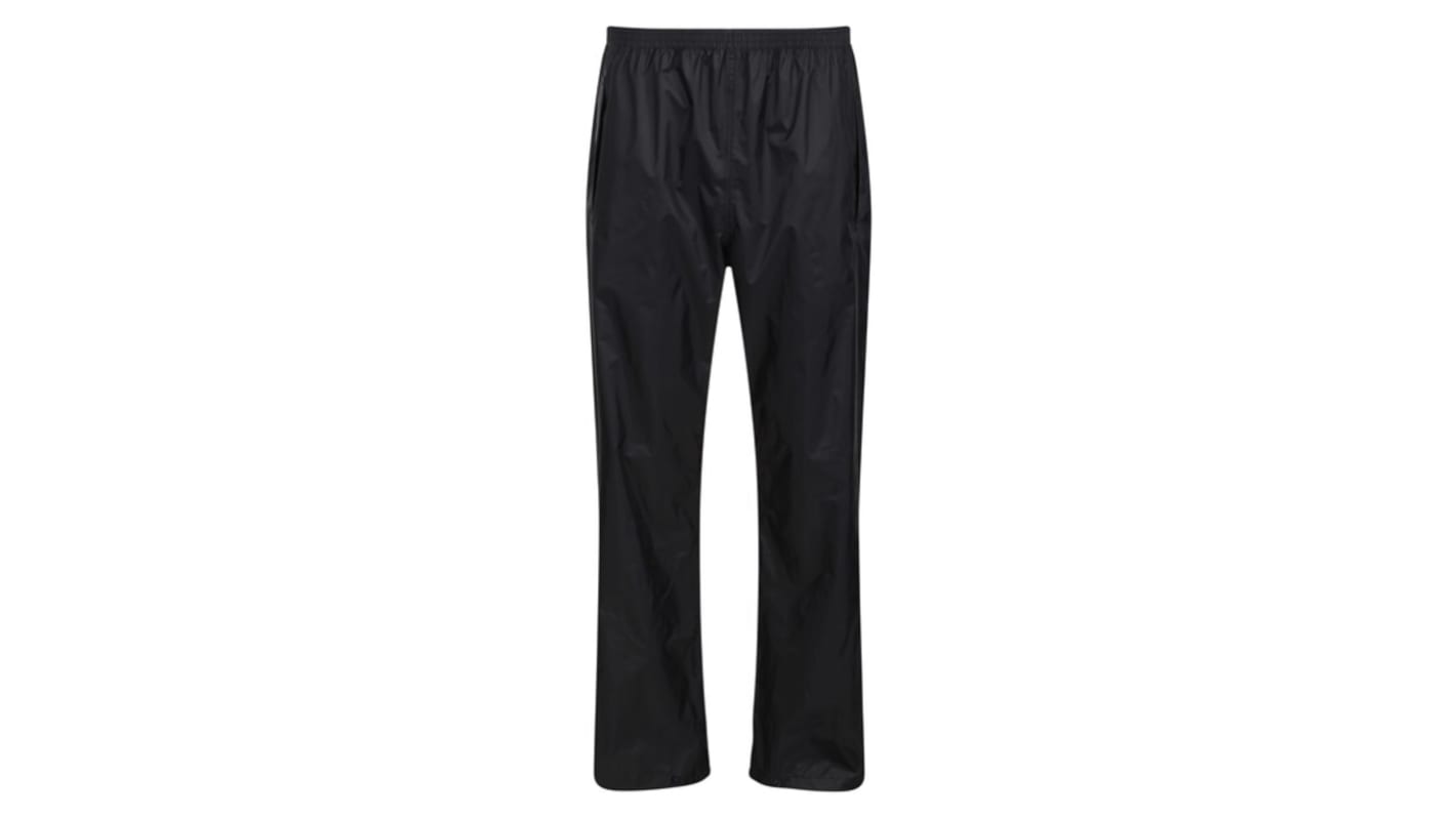 Regatta Professional TRW348 Herren Hose Regenhose, Polyamid Schwarz Wasserabweisend, Größe 107cm / 42Zoll x 79cm