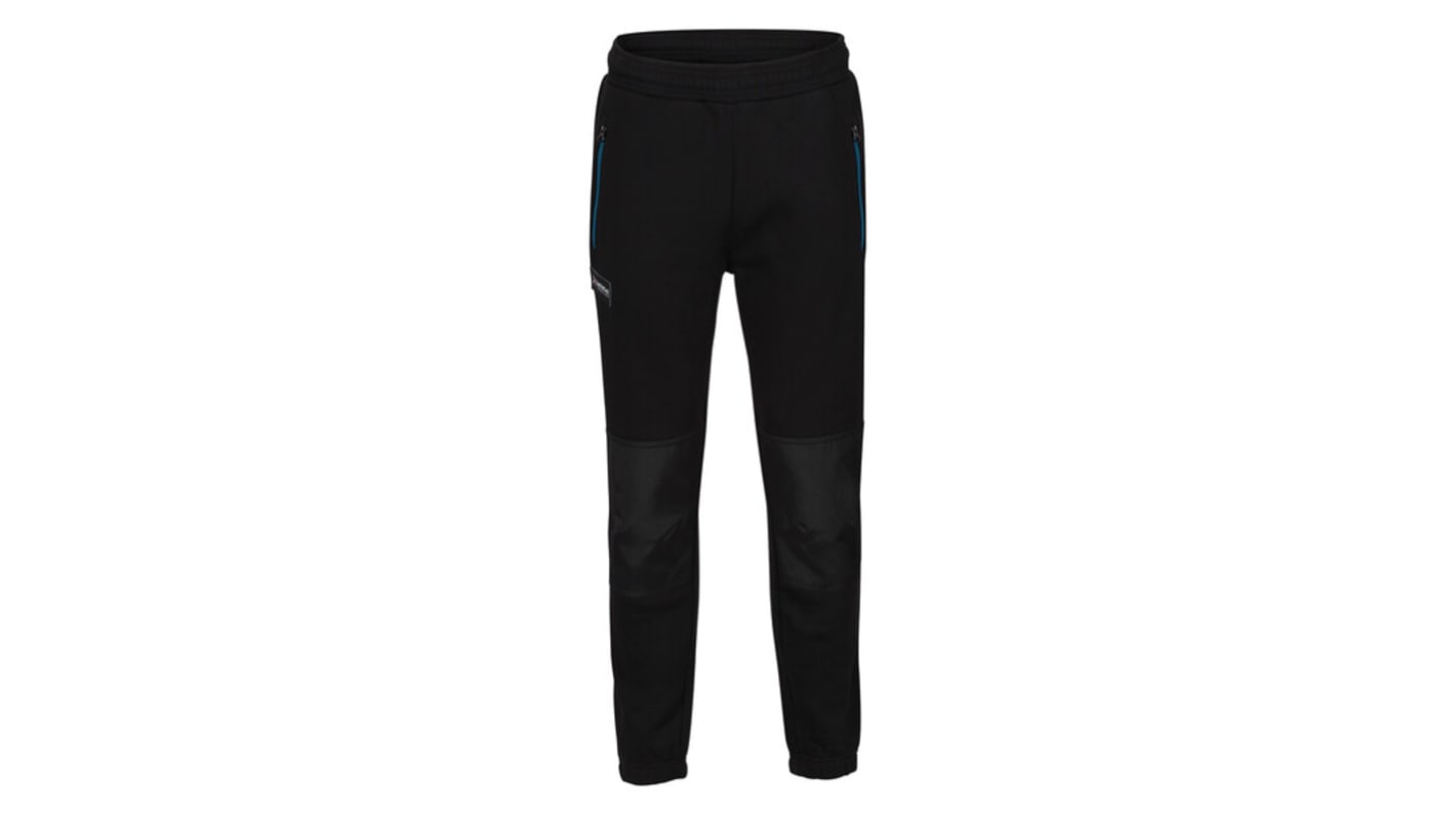 Regatta Professional TRJ395 Herren Hose Jogginghose, 45 % Baumwolle, 55 % Polyester Schwarz Haltbar, Größe 76cm /