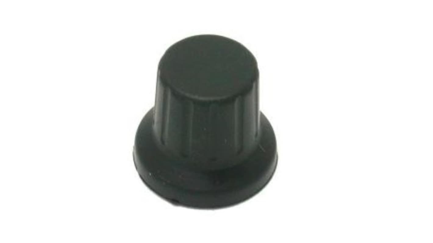 Manopola per potenziometro RS PRO, Ø 16mm, albero da 6mm (A forma di D), col. Nero