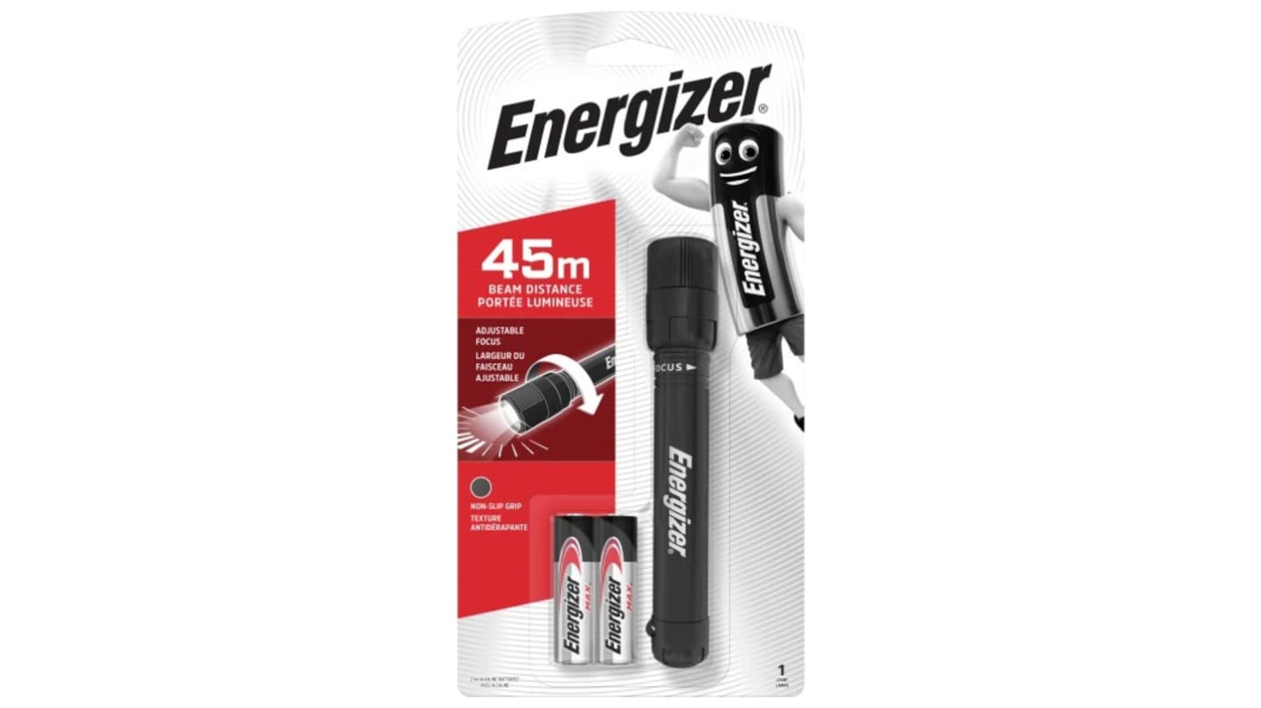 Energizer 手电筒, 50 流明, LED, 黑色, XFH211