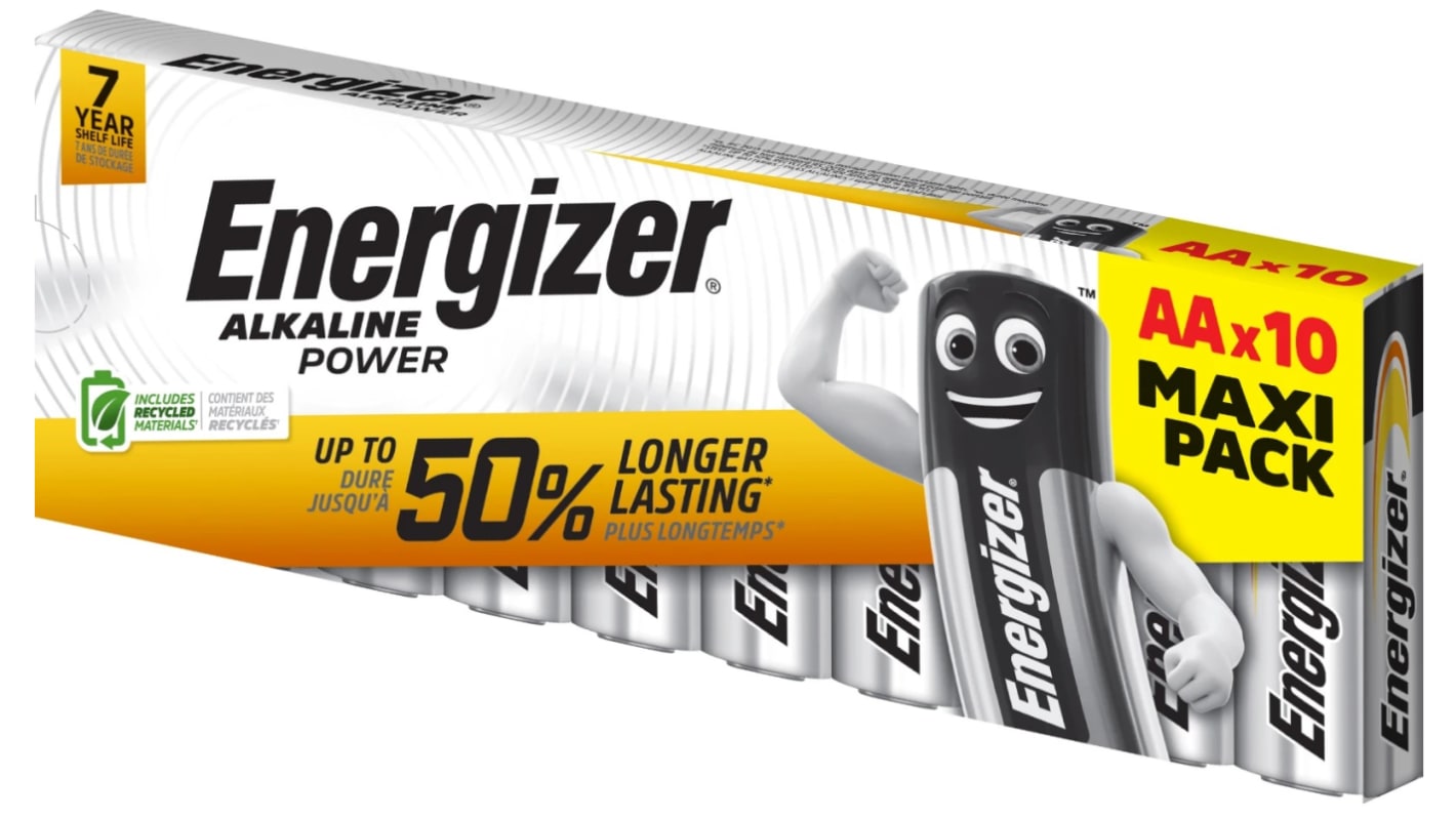 Energizer Energizer Alkaline Zinc Manganese Dioxide AA Batteries 1.5V