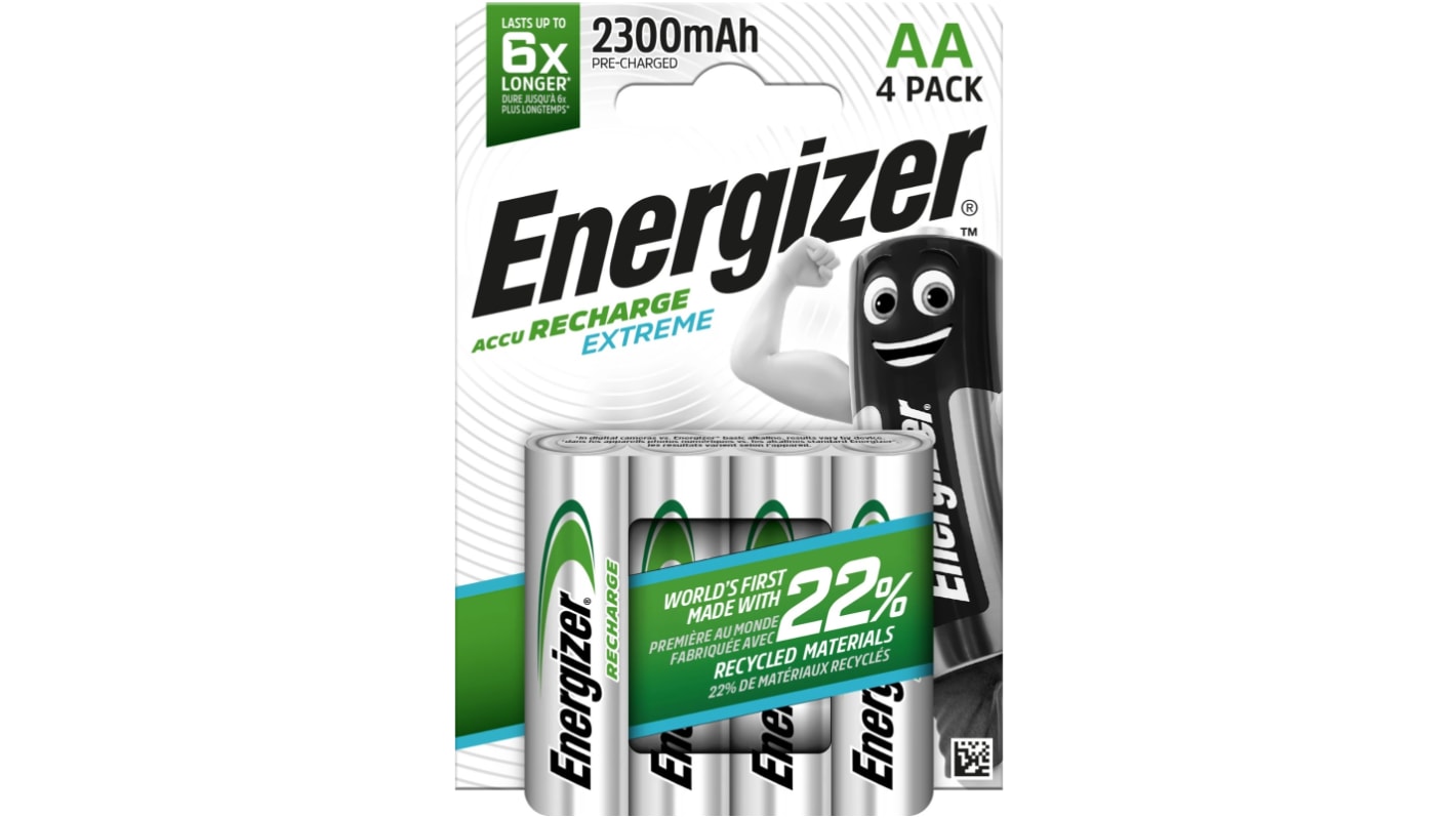 Pila AA recargables NiMH Energizer Energizer Rechargable, 1.2V, 2.3Ah