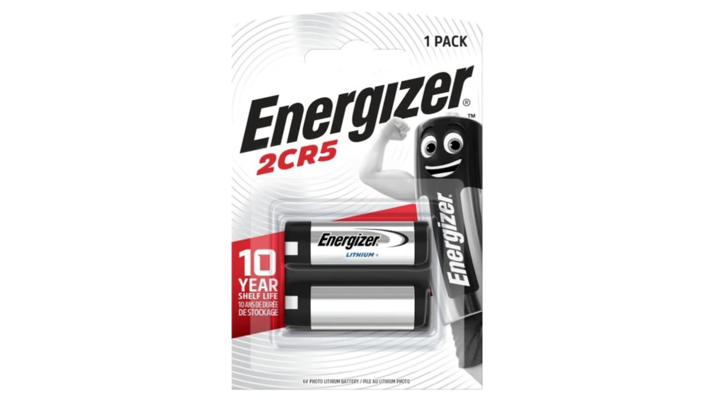 Energizer Lithium Manganese Dioxide 6V, 2CR5 Battery